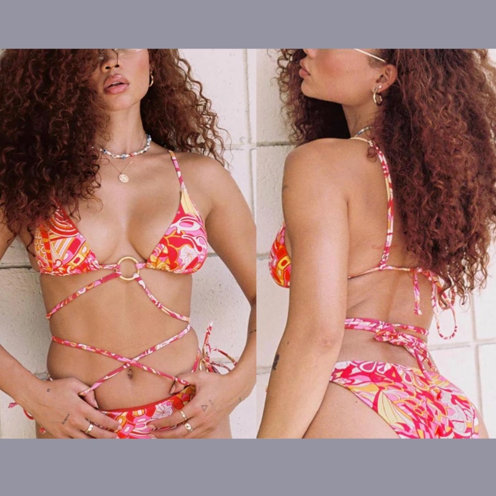 NWT Princess Polly [ 2 US ] Recycled Bella Eco Nylon Bikini‎ Top